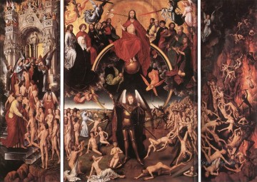  triptych Canvas - Last Judgment Triptych open 1467 Netherlandish Hans Memling